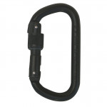 Aluminum carabiner with screwed entrance, 17 mm opening, resistance of 25 KN AJ520