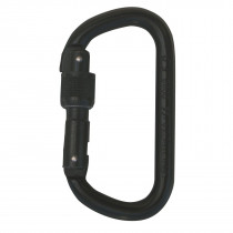 Aluminum carabiner with screwed entrance, 17 mm opening, resistance of 25 KN AJ520