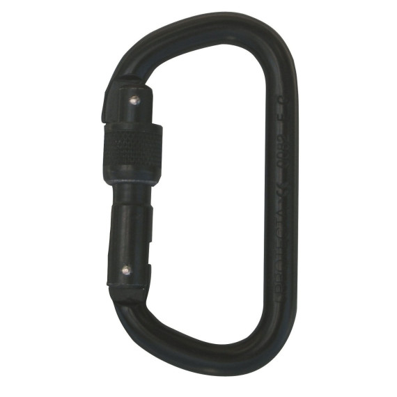 Aluminiumkarabiner mit verschraubter Eingang, 17 mm Öffnung, Widerstand von 25 kN AJ520