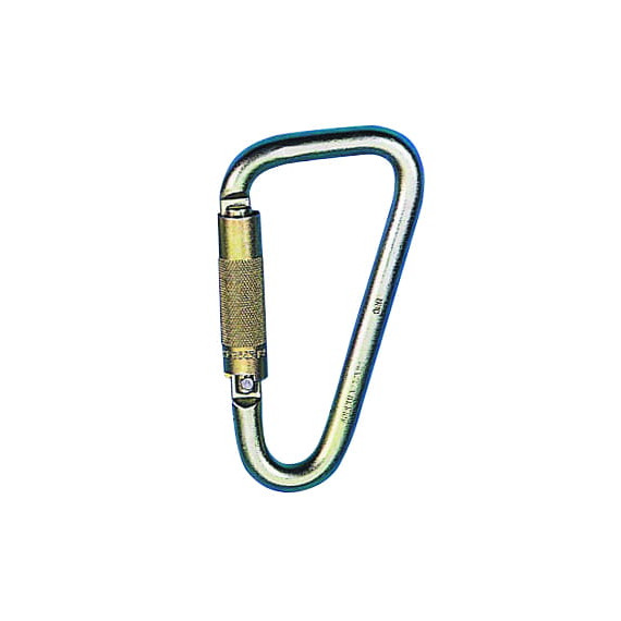 Carabiner per la scala in acciaio aperta 33 mm. Resistenza a 45 kN per rompere kj5106