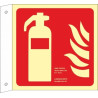 Fire extinguisher sign (without text) luminescent banner SEKURECO
