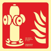Hydrant signal (no text) Luminescent 420 x 420 mm