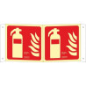 Panoramic sign Fire extinguisher (without text) luminescent SEKURECO