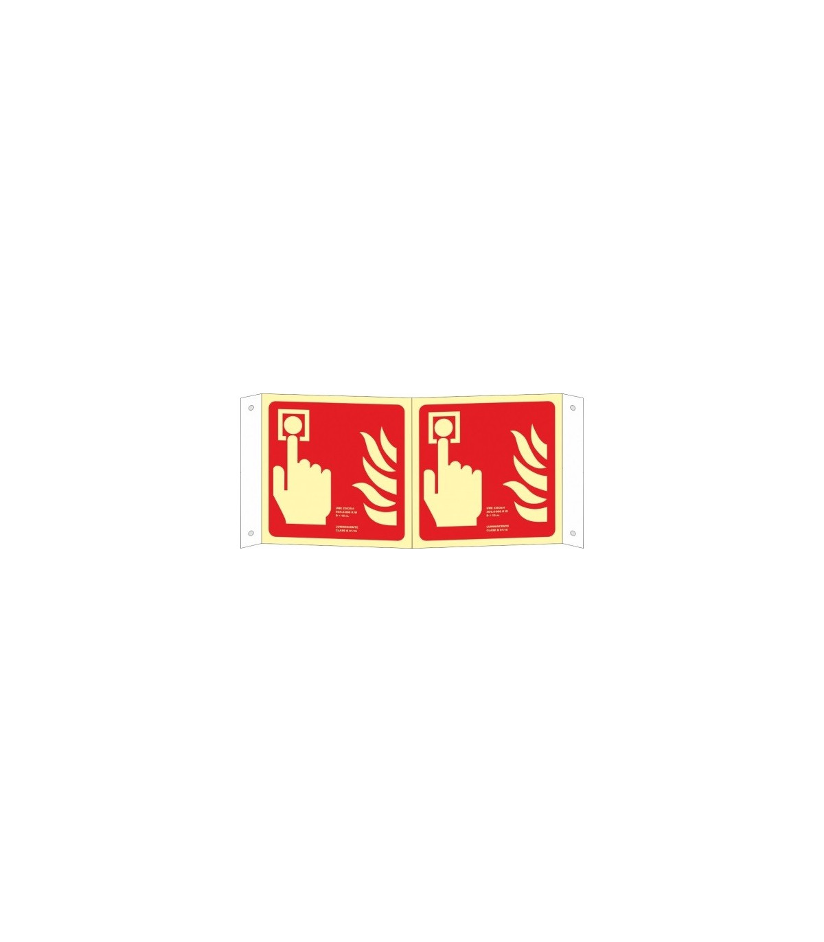 Panoramic extinction signal of alarm button without luminous text SEKURECO