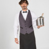 Vest-type apron in plain or pinstripe GARY'S