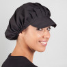 Casquette unisexe semi-rigide en popeline de couleur noire (10 unités)