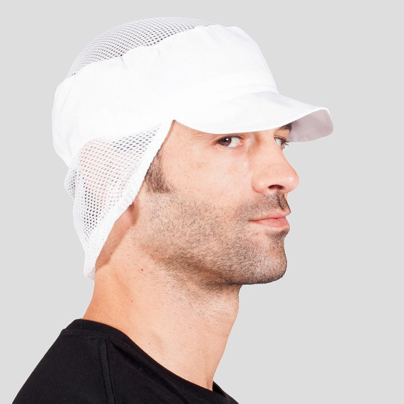 Cappuccio unisex con visiera rigida e griglia cubrenuca Gary's (10 UNDS)