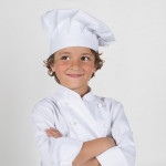 Children's Chef Hat in Sarga Polyester Gary's White