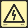 Panneau de danger électrique (sans texte) avec revêtement luminescent SEKURECO