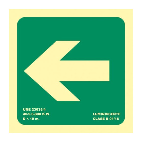 Removal arrow sign Luminescent