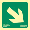 Evacuation sign Oblique arrow photoluminescent SEKURECO