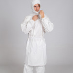 Wasserdichte Unisex-Sanitärrobe mit Innenschicht von Interlock Gary's
