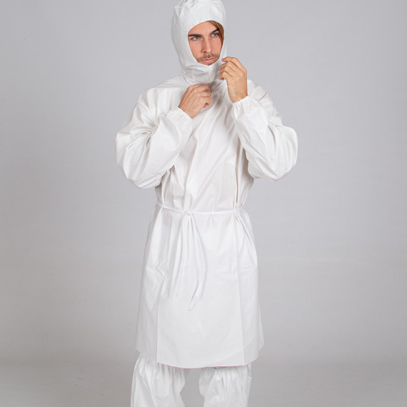 Wasserdichte Unisex-Sanitärrobe mit Innenschicht von Interlock Gary's