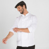 Long sleeve chef jacket with visible pill button closure GARY'S
