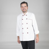 Unisex long-sleeved kitchen jacket with visible pill buttons GARY'S