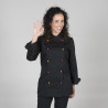 Veste de chef pour femme avec boutons de sucette (couleurs au choix)