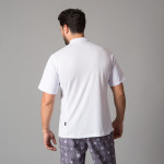 Chef Jacket Short Sleeve with Aerosilver Technical Tissue on Back Gary's Rivera