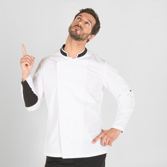 Chaqueta de chef unisex combinada con cuello mao GARY'S Aragón