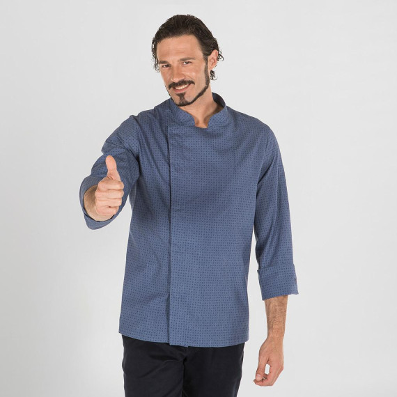 Veste Chef en Popelin Chambray en pointillé Alcaraz à Gary