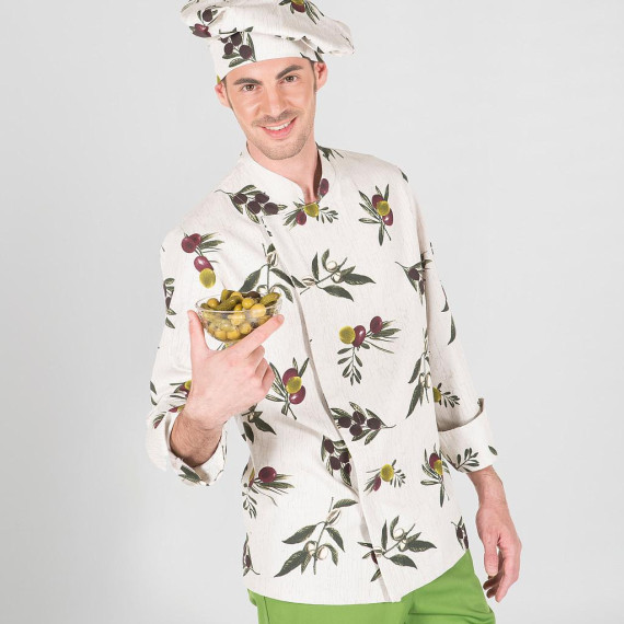 Chaqueta de chef con estampados y tejido aerosilver en costados GARY'S Goya