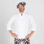 Men's Chef Jacket Long Sleeve With Fabric Aerosilver Gary's Serna