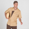 Unisex cream-colored twill short-sleeved chef jacket GARY'S Egea