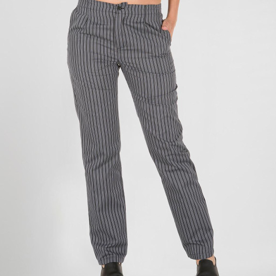 Unisex Pants Regular Fit in Vichy Striped Mourning Gary's