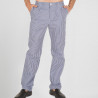 Regular fit service pants with rubber back GARY'S navy gingham