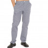 Navy check gingham trousers with belt loops and French pockets GARY'S