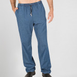 Pantalón regular fit en tejano lavado con cintura ajustada GARY'S