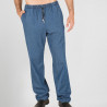 Des pantalons réguliers en tissu texan lavé avec taille ajustée