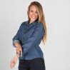 Women's adjustable long sleeve shirt in denim poplin GARY'S Valeria