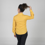 Camicia da donna a maniche lunghe con collo Mao e polsini bruciati Gary's