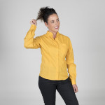 Camisa de mujer manga larga con cuello mao y puños abotonados GARY'S