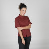 Chemise femme à manches courtes, col mao avec poche sur le côté gauche de la poitrine UNIFORMES GARY'S