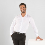Camisa de hombre en manga larga Slim Fit entallada GARY'S Neri