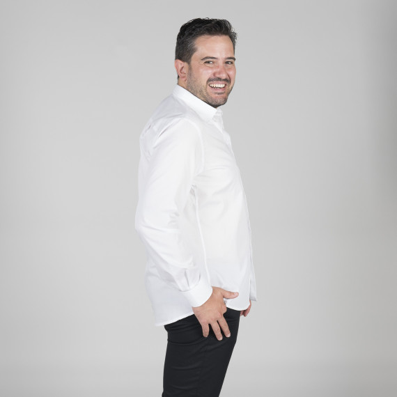Camisa de mangas compridas com canossu e dobras nas costas gary's