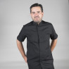 Chemise pour homme à manches courtes en popeline GARY'S avec col mao.