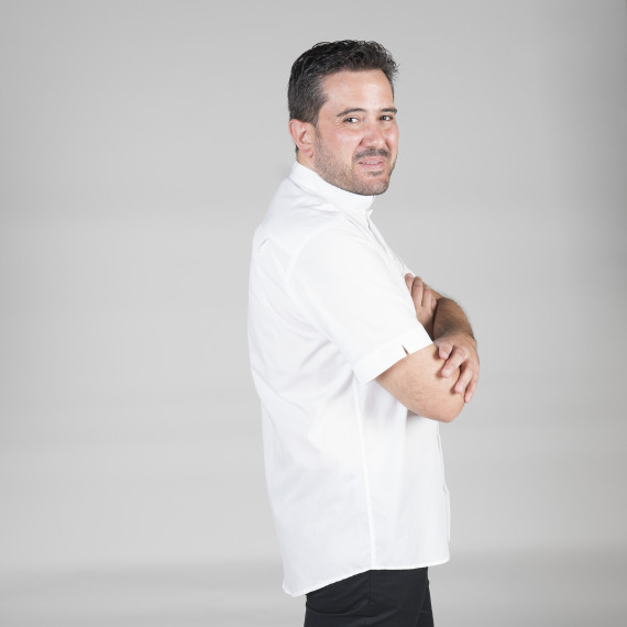 Camicia uomo a maniche corte a Gary's Popellin con collo Mao