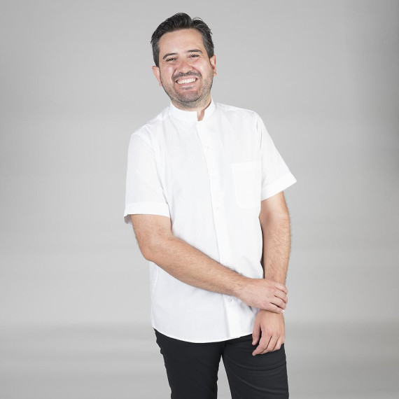 Camicia uomo a maniche corte a Gary's Popellin con collo Mao