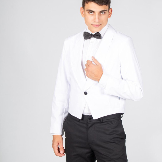 Francise Jacket Long Sleeve Without Pocket With Smoking Gary's Neck
