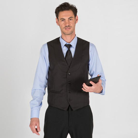 Gilet del cameriere unisex con i pulsanti di Gary sono venuti al 100% sarga