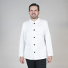 White waiter's jacket with Mao collar and button closure GARY'S