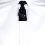 Laço unisex 100% do poliéster do poliéster Gary com pérola decorativa