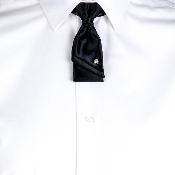 100% Polyester Gary's Polyester Unisex Tie with Decorative Pearl