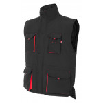 Bicolor padded industrial vest with multiple pockets VELILLA Series 205902
