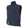 Two-tone multi-pocket padded industrial vest VELILLA Series 205902