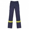 High visibility multi-protection pants, flame retardant, arc flash resistant, and anti-static navy blue TROMSO SAFETOP - ARAPRO 