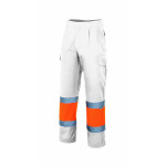 Pantalón flúor bicolor de alta visibilidad Multibolsillos combinado VELILLA Serie 157C - Prenda personalizada