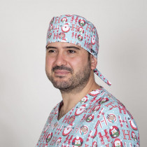 Gorro cirujano tiras Navidad Santas 400005